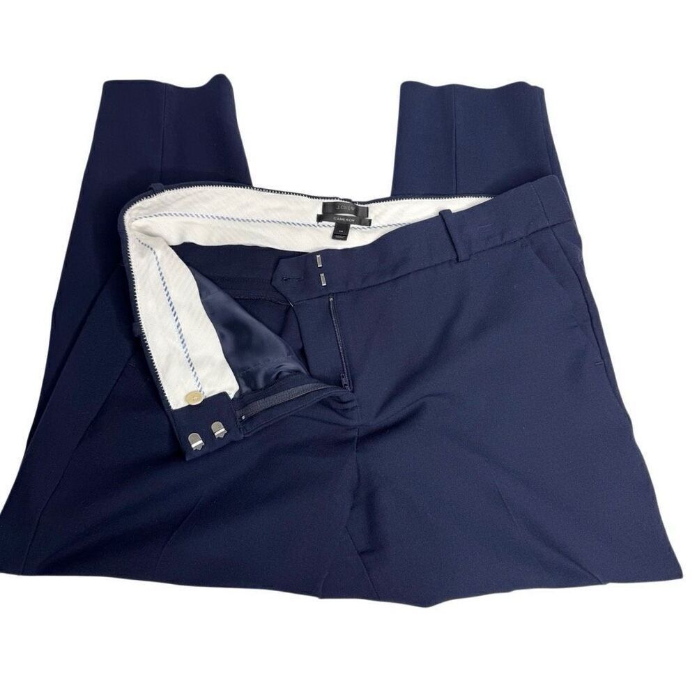 J. Crew navy blue Cameron high rise slim cropped pants size 14 - Picture 7 of 14